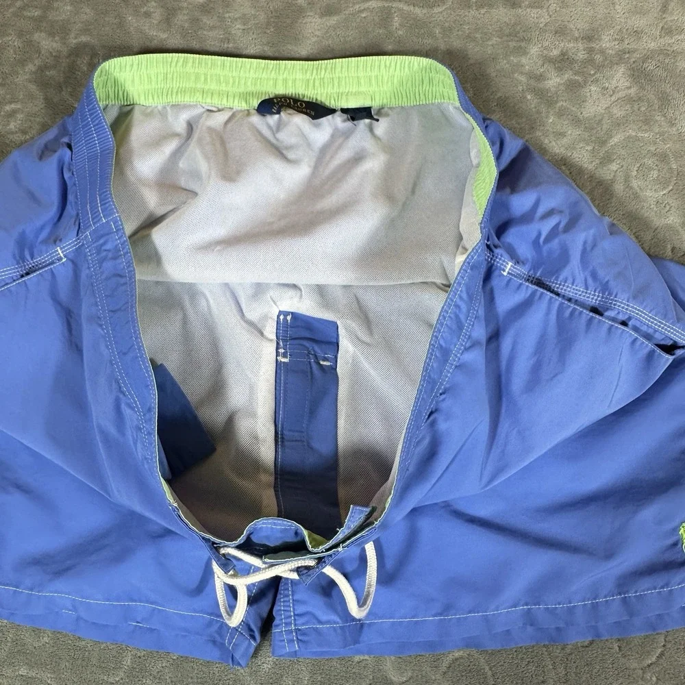 Polo Ralph Lauren Swim Trunks Briefs Shorts Blue 4XB 4X Big Tall Mesh Lined Logo